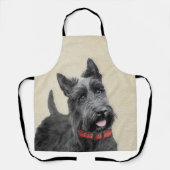 Scottish Terrier Painting - Niedliche Original Dog Schürze (Vorderseite)
