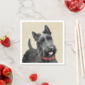 Scottish Terrier Painting - Niedliche Original Dog Serviette (Beispiel)