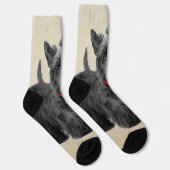Scottish Terrier Painting - Niedliche Original Dog Socken (Rechts)