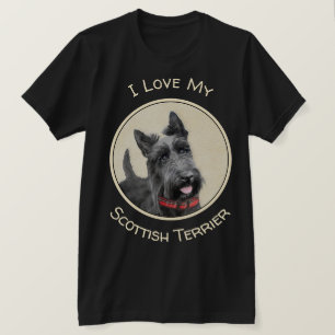 Scottish Terrier Painting - Niedliche Original Dog T-Shirt
