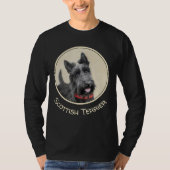 Scottish Terrier Painting - Niedliche Original Dog T-Shirt (Vorderseite)
