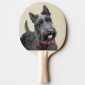 Scottish Terrier Painting - Niedliche Original Dog Tischtennis Schläger (Rückseite)
