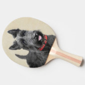 Scottish Terrier Painting - Niedliche Original Dog Tischtennis Schläger (Seitenansicht)
