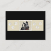 Scottish Terrier Painting - Niedliche Original Dog Visitenkarte (Rückseite)