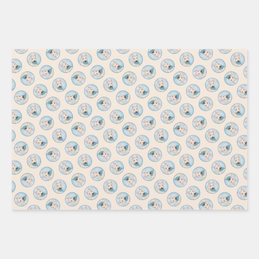 Scottish Terrier Painting Wheaten Original Dog Art Geschenkpapier Set (Vorderseite 2)