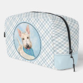 Scottish Terrier Painting Wheaten Original Dog Art Waschbeutel (Rechte Ecke)
