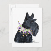 Scottish Terrier Party Animal Einladungspostkarte (Vorne/Hinten)