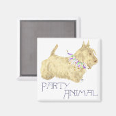 Scottish Terrier Party Animal Magnet (Vorderseite/Rückseite)