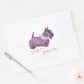 Scottish Terrier Party Animal Runder Aufkleber (Umschlag)