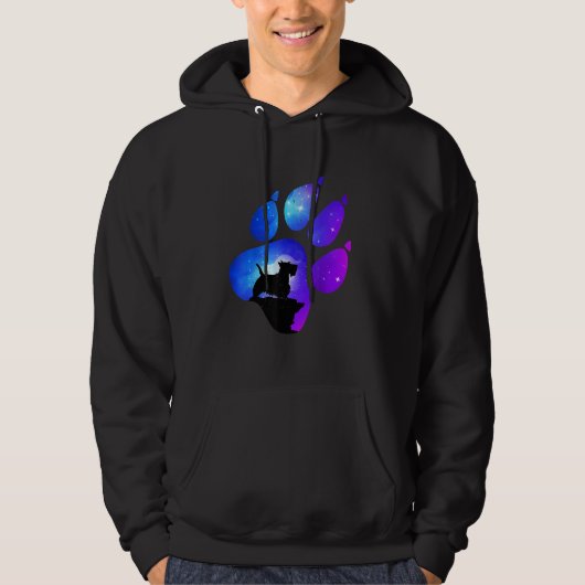 Scottish Terrier Paw Dog Mom Dad Hoodie (Vorderseite)