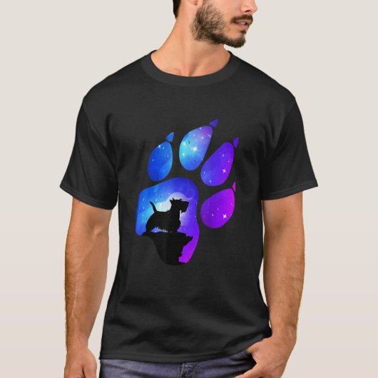 Scottish Terrier Paw Dog Mom Dad T-Shirt (Vorderseite)