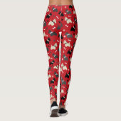 Scottish Terrier Paws and Bones Red Leggings (Rückseite)