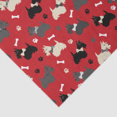 Scottish Terrier Paws and Bones Red Seidenpapier (Ausschnitt)