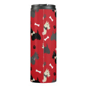 Scottish Terrier Paws and Bones Red Thermosbecher (Rückseite)