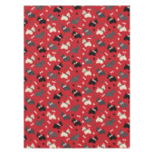 Scottish Terrier Paws and Bones Red Tischdecke (Vorderseite)