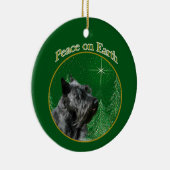 Scottish Terrier Peace Keramik Ornament (Rechts)