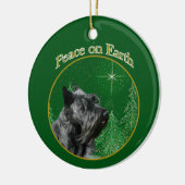 Scottish Terrier Peace Keramik Ornament (Links)