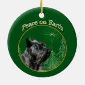 Scottish Terrier Peace Keramik Ornament (Hinten)
