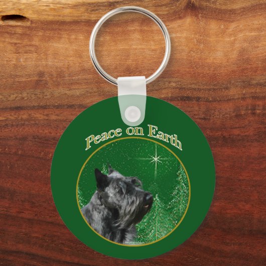 Scottish Terrier Peace Schlüsselanhänger (Rückseite)