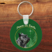 Scottish Terrier Peace Schlüsselanhänger (Vorderseite)