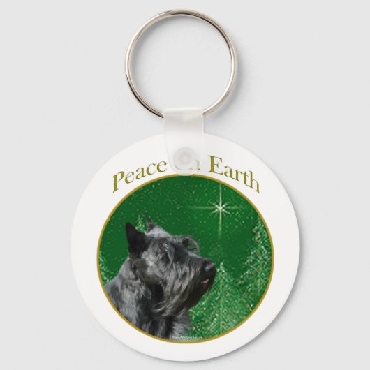 Scottish Terrier Peace Schlüsselanhänger (Vorderseite)