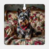 Scottish Terrier Personalisiert Christmas Ornament Aus Metall (Vorderseite)