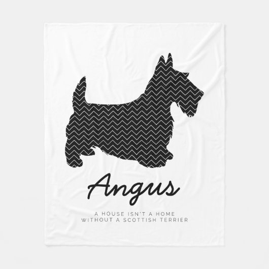 Scottish Terrier Personalisiert Fleecedecke (Vorderseite)