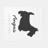 Scottish Terrier Personalisiert Fleecedecke (Vorderseite (Horizontal))