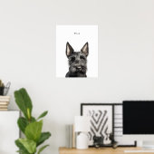 Scottish Terrier Personalisiert Print Poster (Heimbüro)