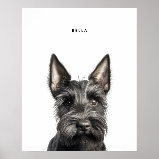 Scottish Terrier Personalisiert Print Poster (Vorne)