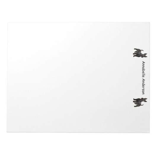 Scottish Terrier Personalize Notizblock (Vorderseite)