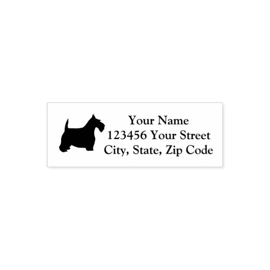 Scottish Terrier Personalize Permastempel (Design)