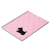 Scottish Terrier Pink Notebook Notizblock (Linke Seite)