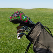 Scottish Terrier Poppies Golf Headcover (In SItu)