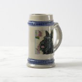 Scottish-Terrier-Porträt Bierglas (VorderseiteRechts)