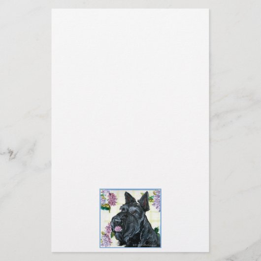 Scottish-Terrier-Porträt Briefpapier (Vorderseite)