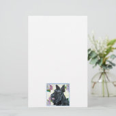 Scottish-Terrier-Porträt Briefpapier (Stehend Vorderseite)