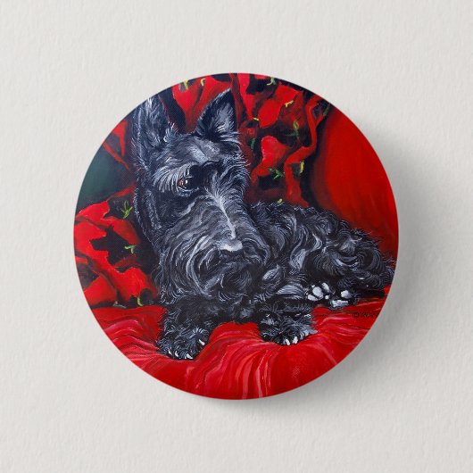 Scottish-Terrier-Porträt Haggis Button (Vorderseite)