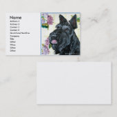 Scottish-Terrier-Porträt Visitenkarte (Vorne/Hinten)
