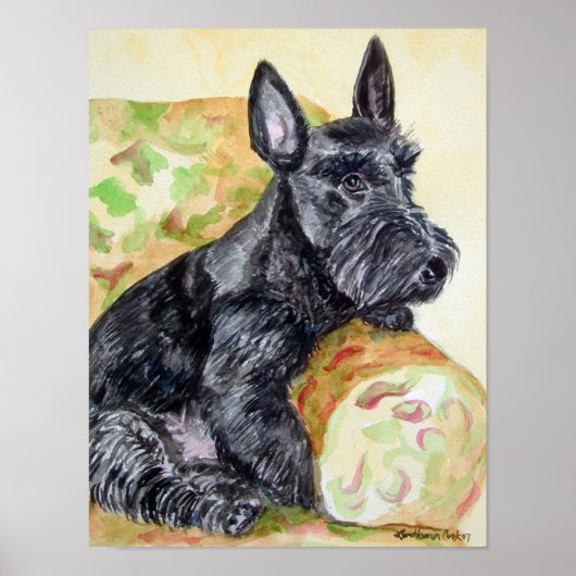 Scottish Terrier Print Poster (Vorne)