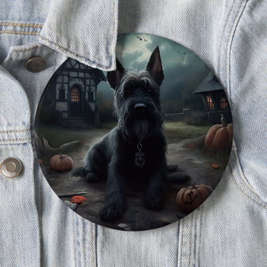 Scottish Terrier Pumpkins Halloween Beängstigend Button (Beispiel)