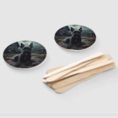 Scottish Terrier Pumpkins Halloween Beängstigend Fächer (Non-assembled)