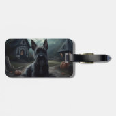 Scottish Terrier Pumpkins Halloween Beängstigend Gepäckanhänger (Rückseite horizontal)