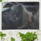 Scottish Terrier Pumpkins Halloween Beängstigend Geschirrtuch (Gefaltet)