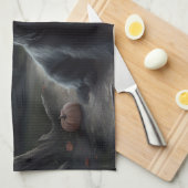 Scottish Terrier Pumpkins Halloween Beängstigend Geschirrtuch (Viertel Falte)