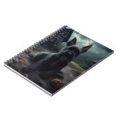 Scottish Terrier Pumpkins Halloween Beängstigend Notizblock (Linke Seite)