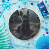 Scottish Terrier Pumpkins Halloween Beängstigend Pappteller (Party)