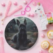 Scottish Terrier Pumpkins Halloween Beängstigend Pappteller (Party)