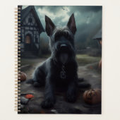Scottish Terrier Pumpkins Halloween Beängstigend Planer (Vorderseite)