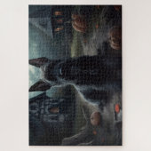 Scottish Terrier Pumpkins Halloween Beängstigend Puzzle (Vertikal)